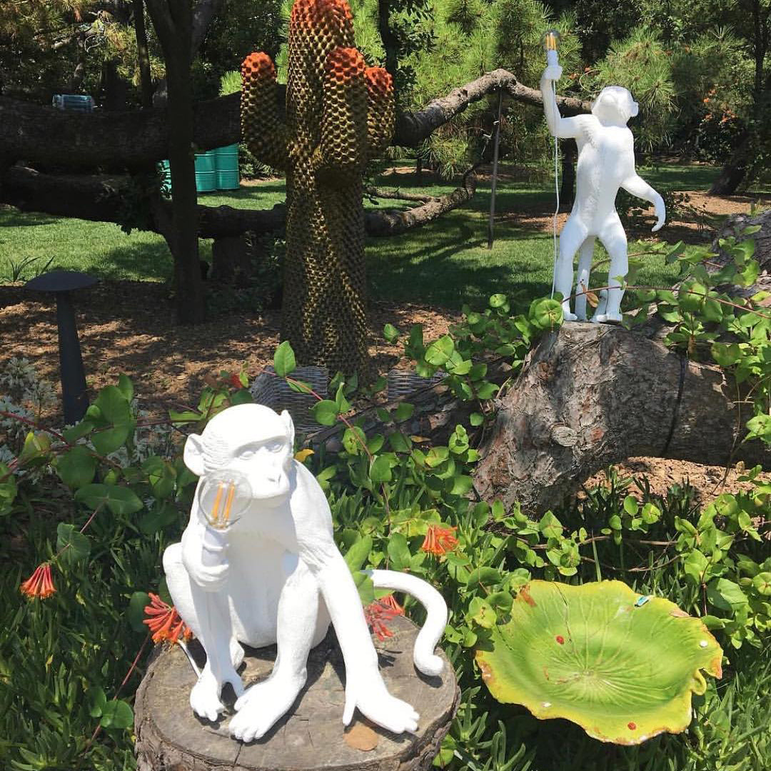 Monkey Resin Table Lamp