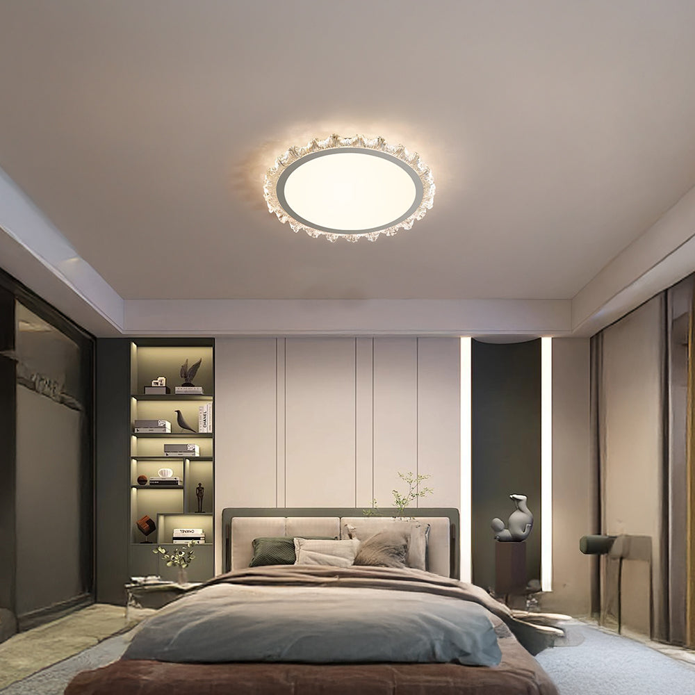 モダンな調光可能なクリスタルリビングルームLEDシーリングライト