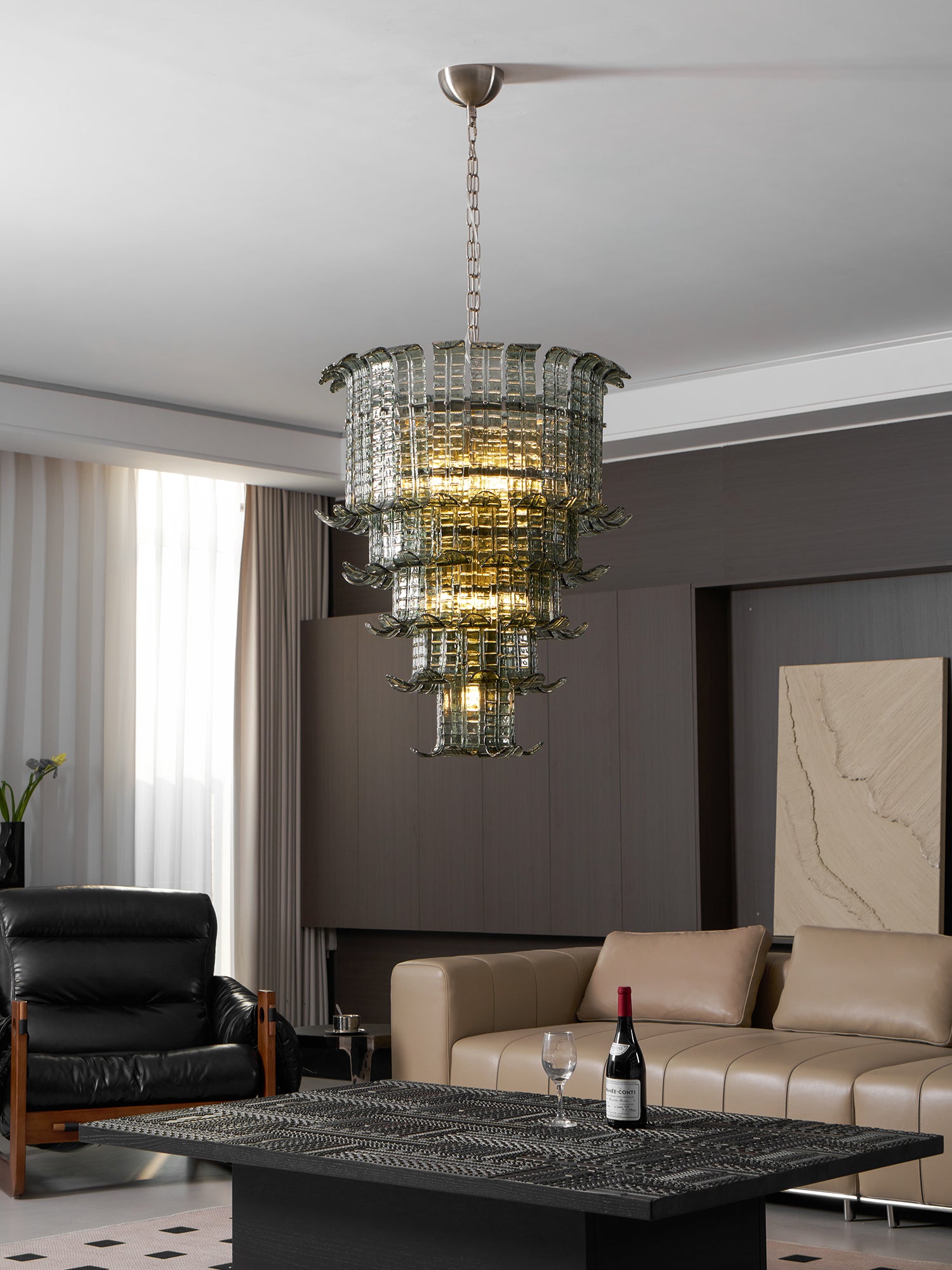 Murano Cascade Glass Chandeliers