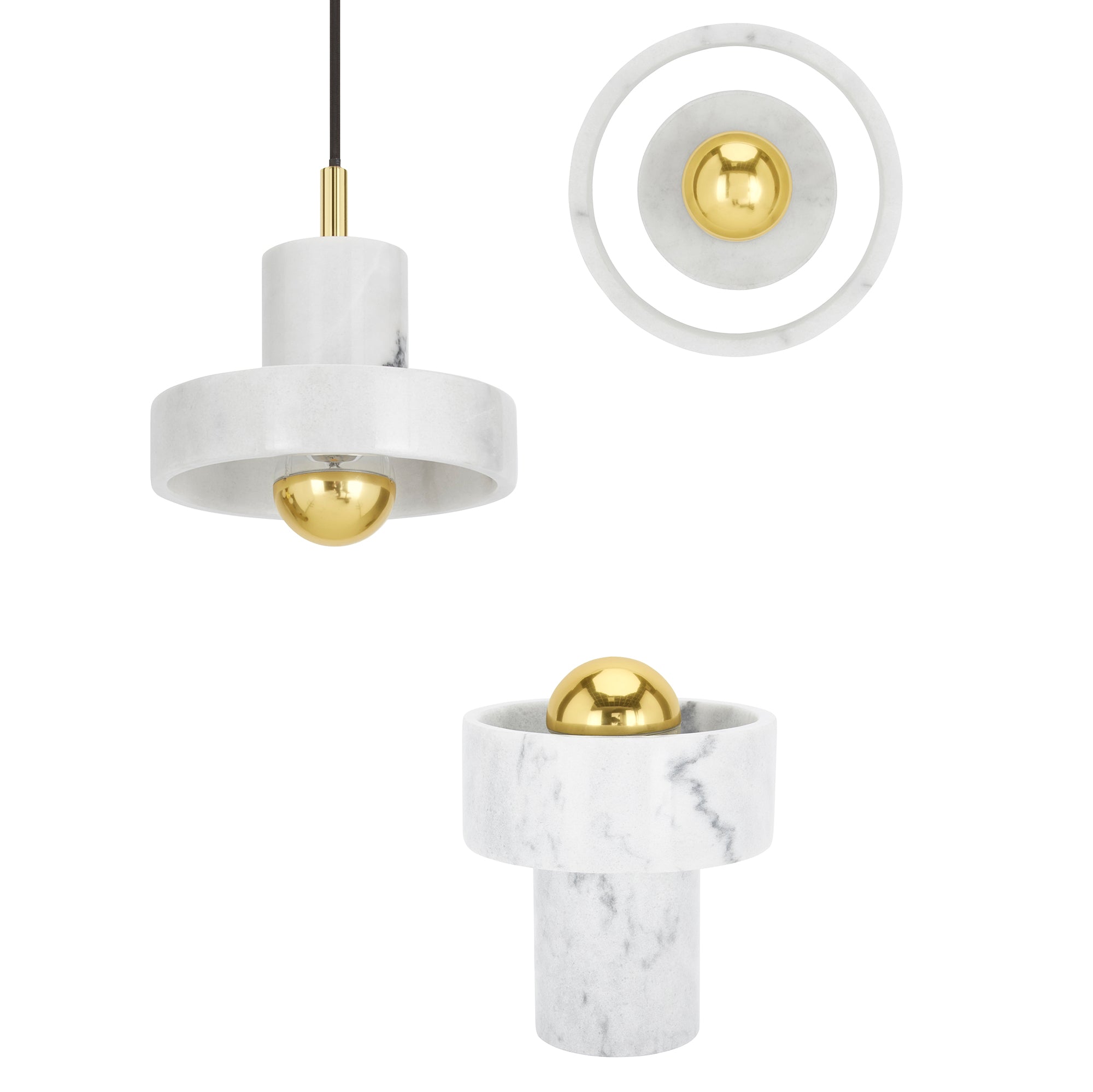 石のテーブルランプ