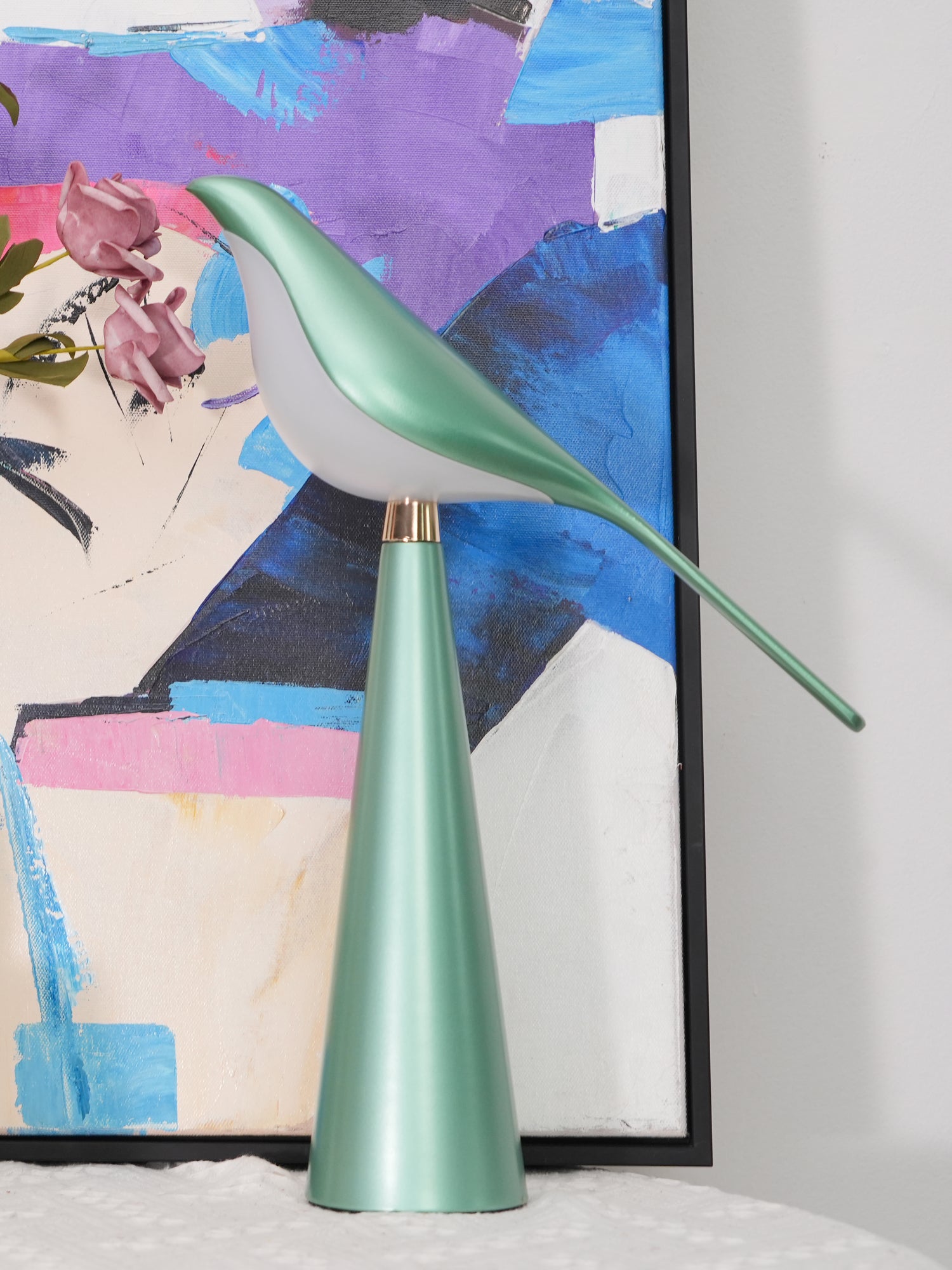 カササギアートテーブルランプ