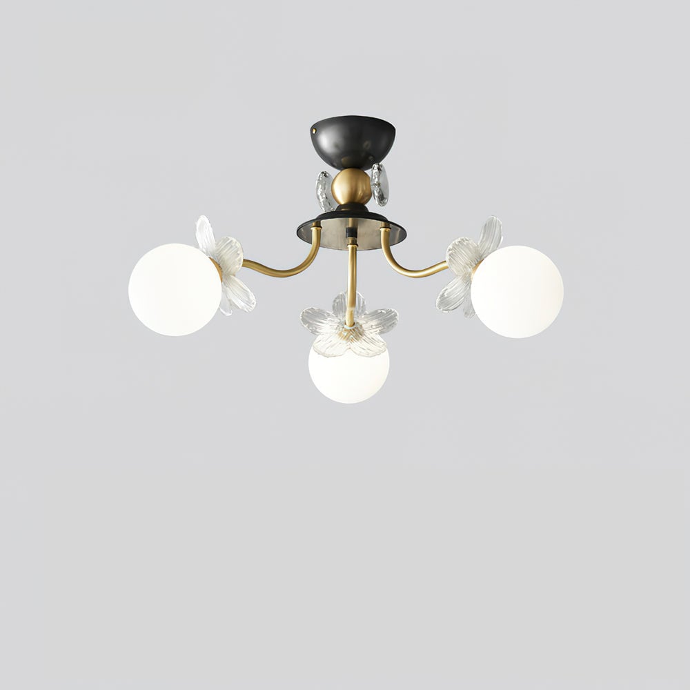 ブロッサムフラワーガラスシャンデリア