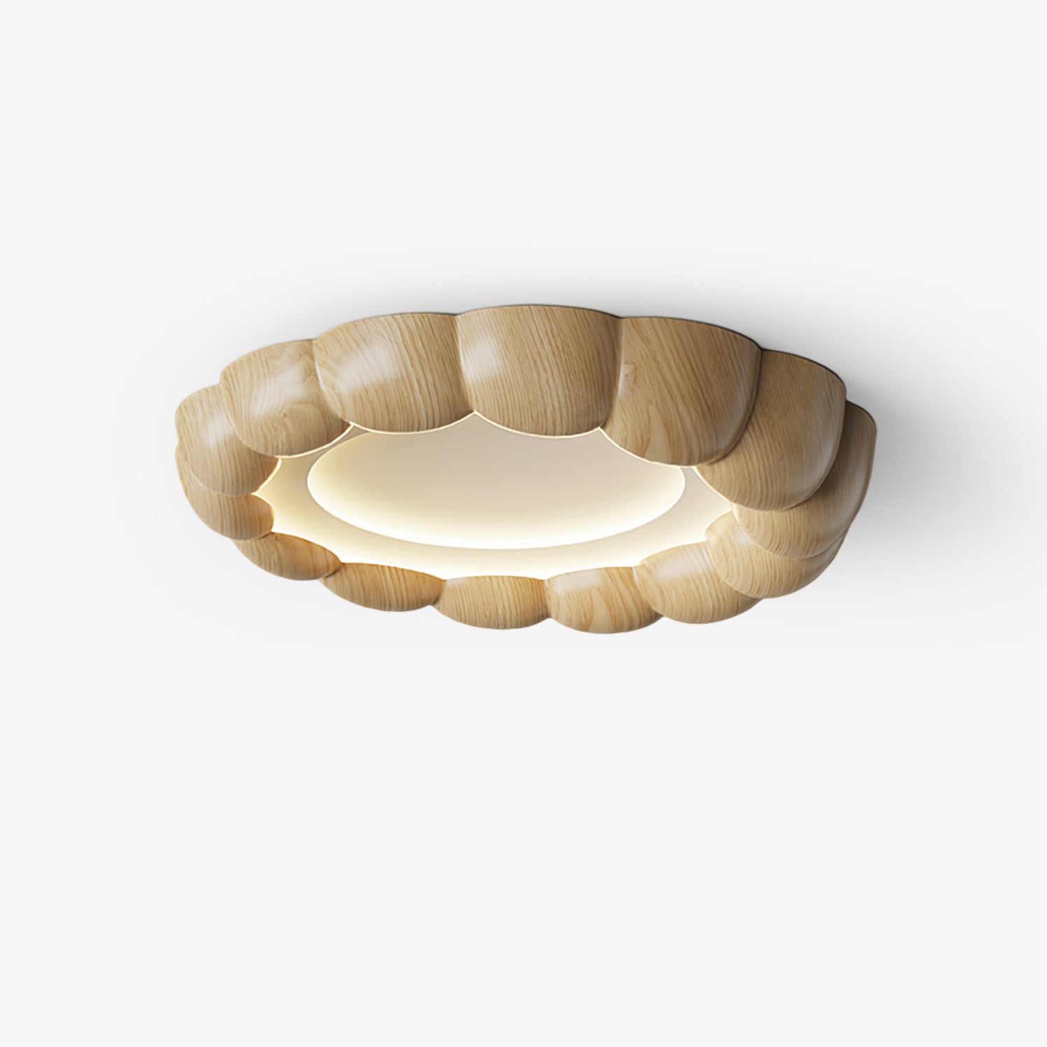 フェイクウッドリップルシーリングランプ