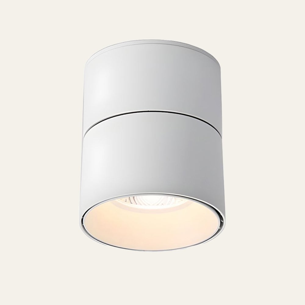 ミニマルな装飾のアルミ製ホワイト＆ブラックLED天井ダウンライト（廊下用）