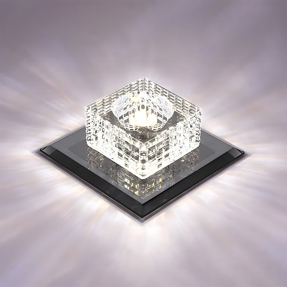 ミニマリストクリスタルブラックLED廊下天井照明