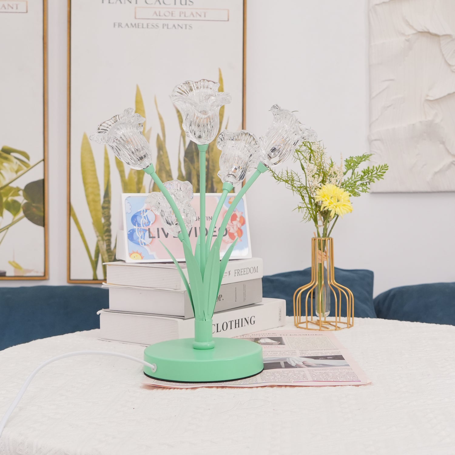 チューリップフラワーテーブルランプ