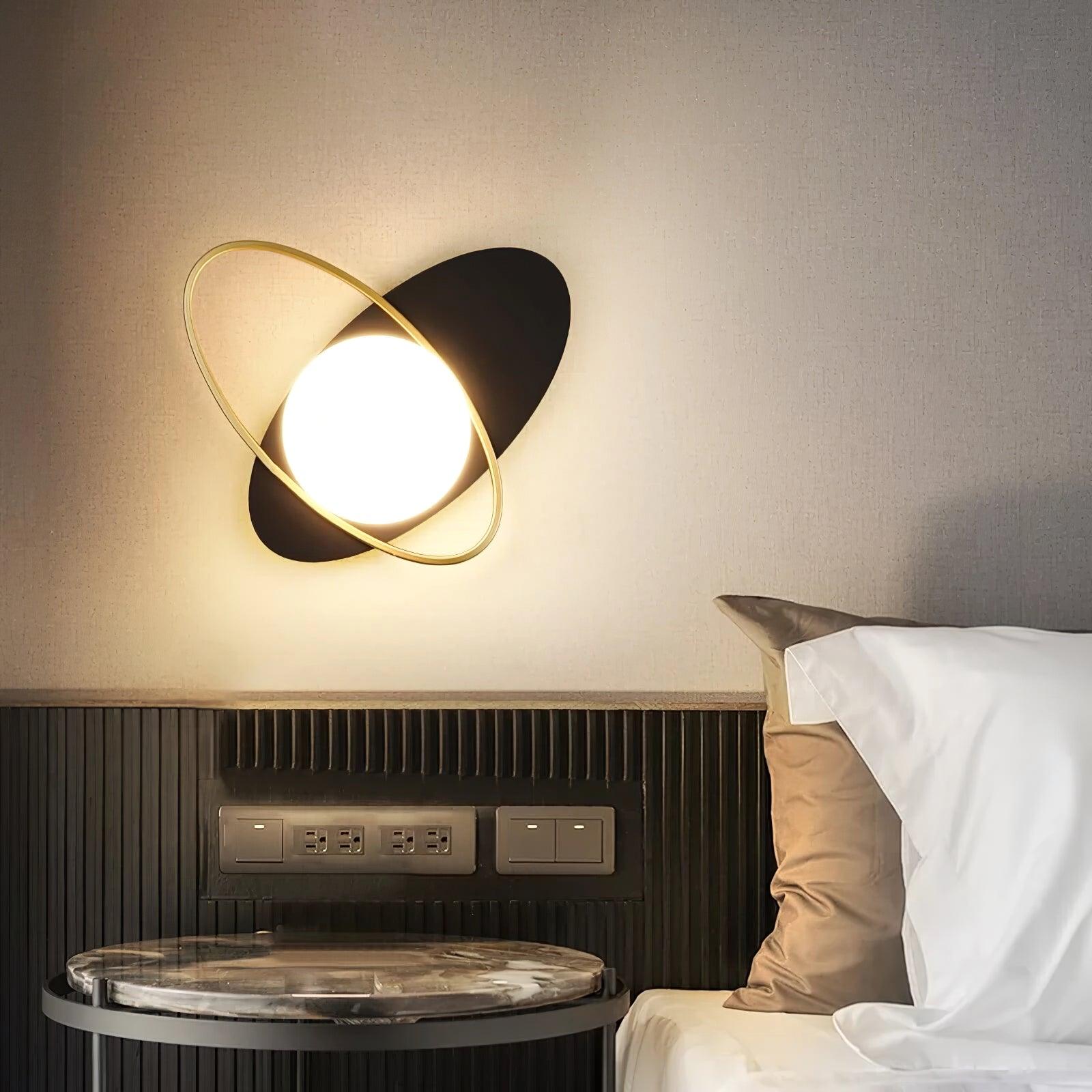 黒檀のウォールランプ