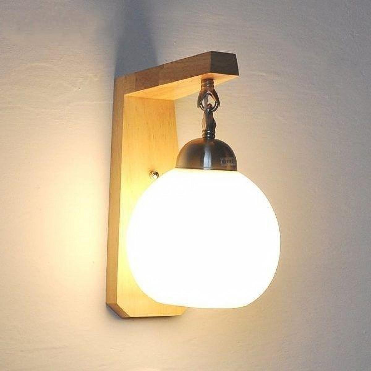 屋内モダンな木製ウォールランプ