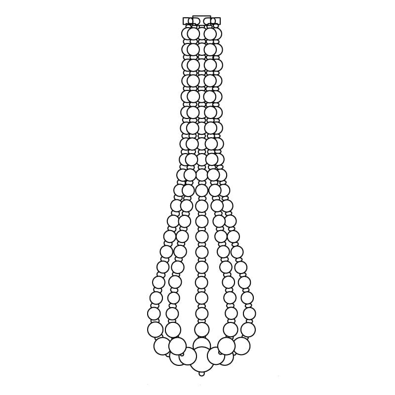 パールネックレスシャンデリア