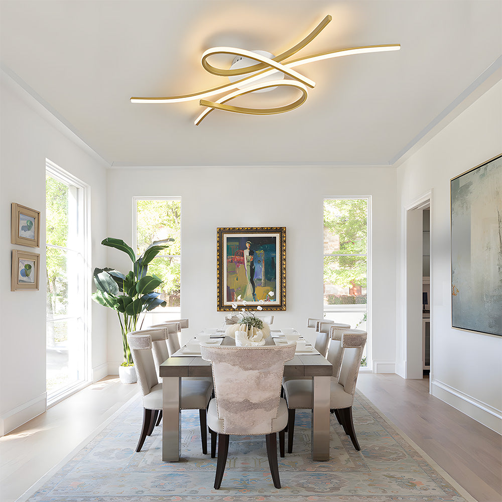 ユニークでクリエイティブな音符のリビングルーム用LEDシーリングランプ