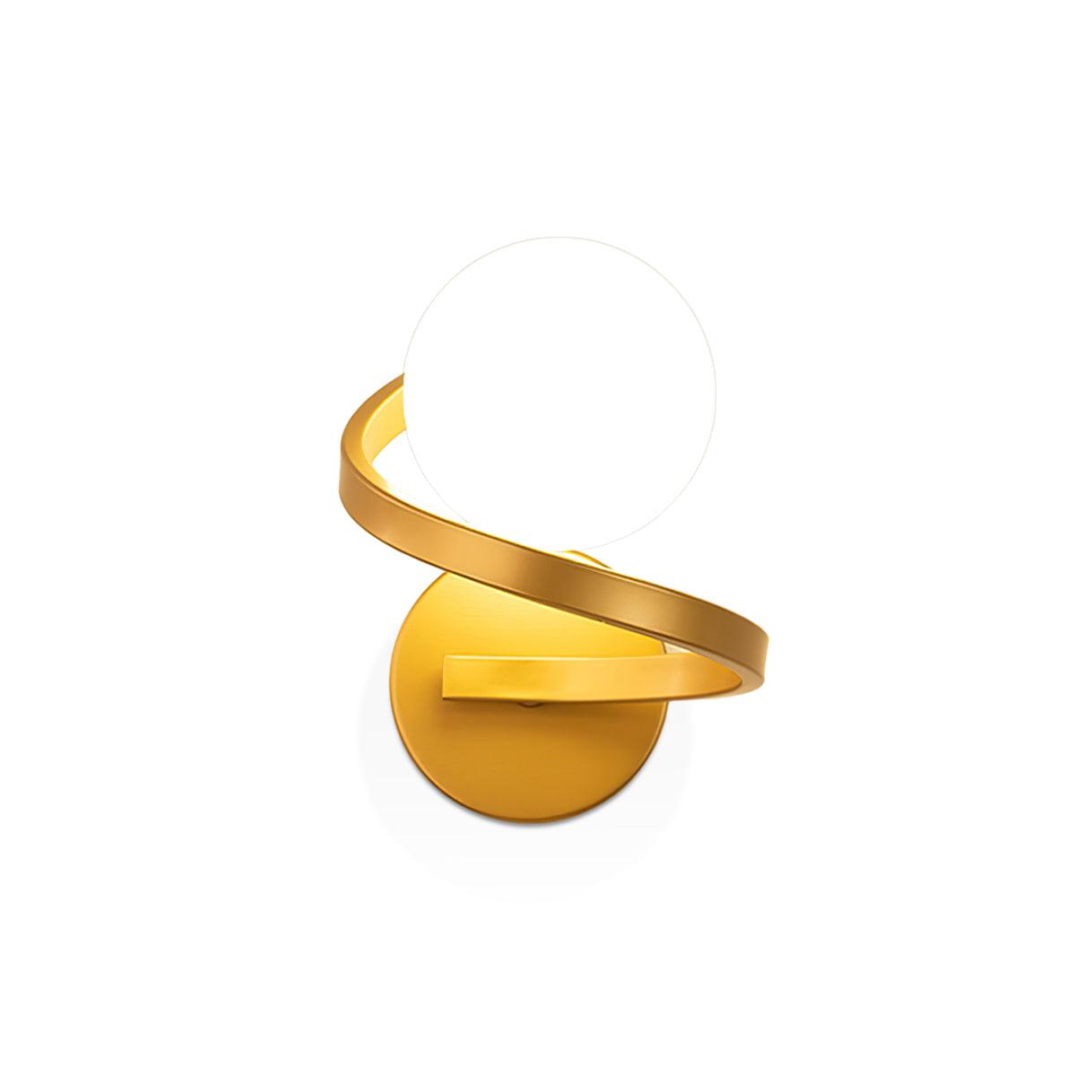 湾曲した真鍮製ウォールランプ