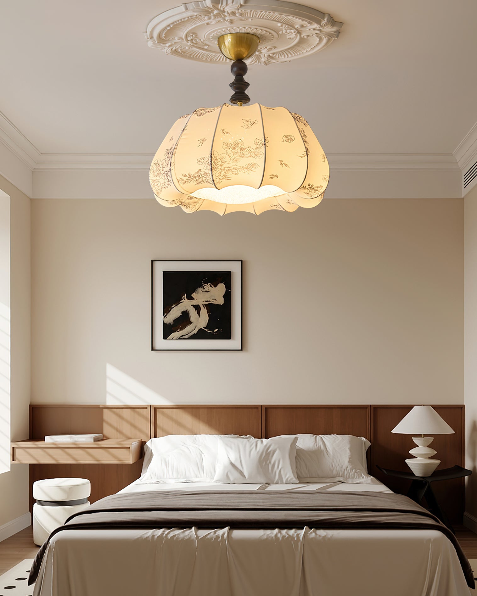 パンプキンブロッサムシーリングランプ