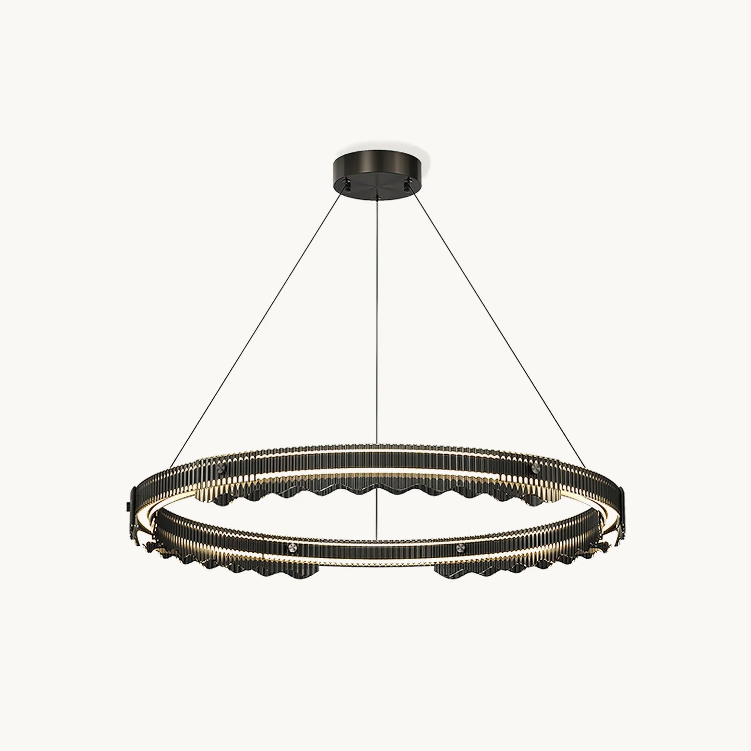 ライトラグジュアリーストライプガラスシャンデリア