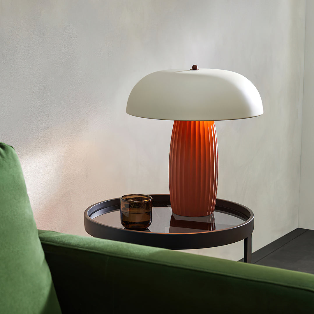 Ribbed Mushroom Table Lamp