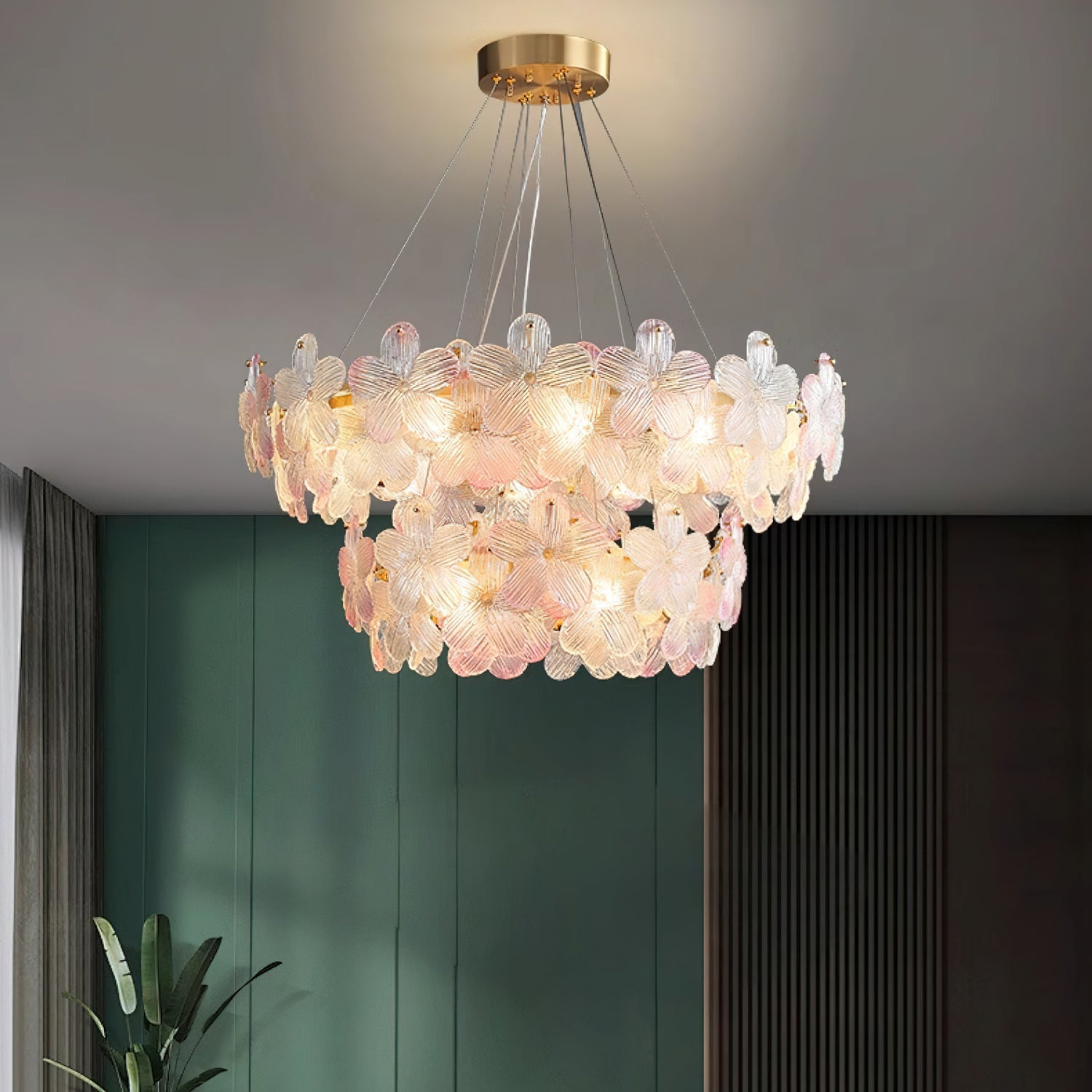 Charlotte Glass Flower Chandelier