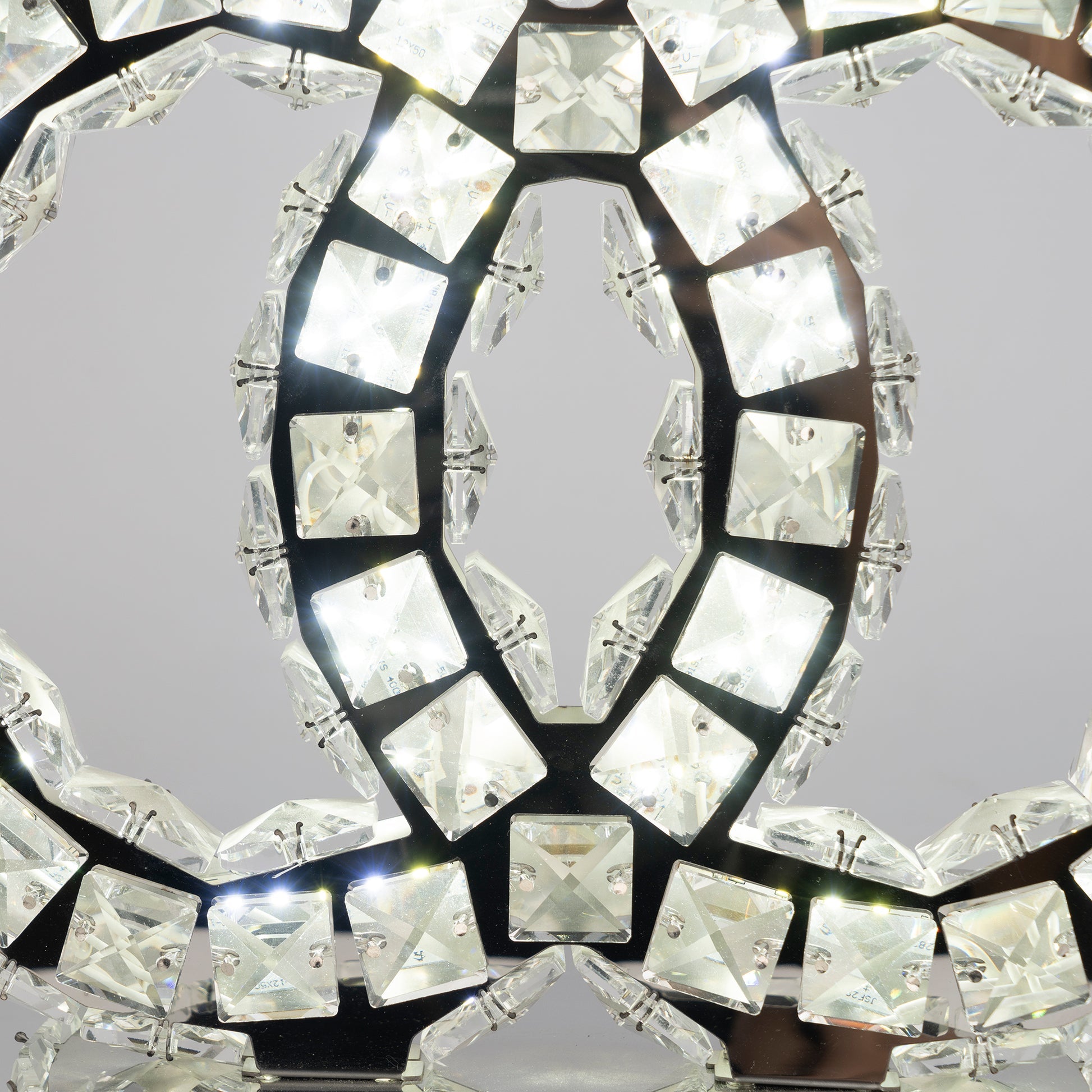 ステンレススチールクリスタルテーブルランプ