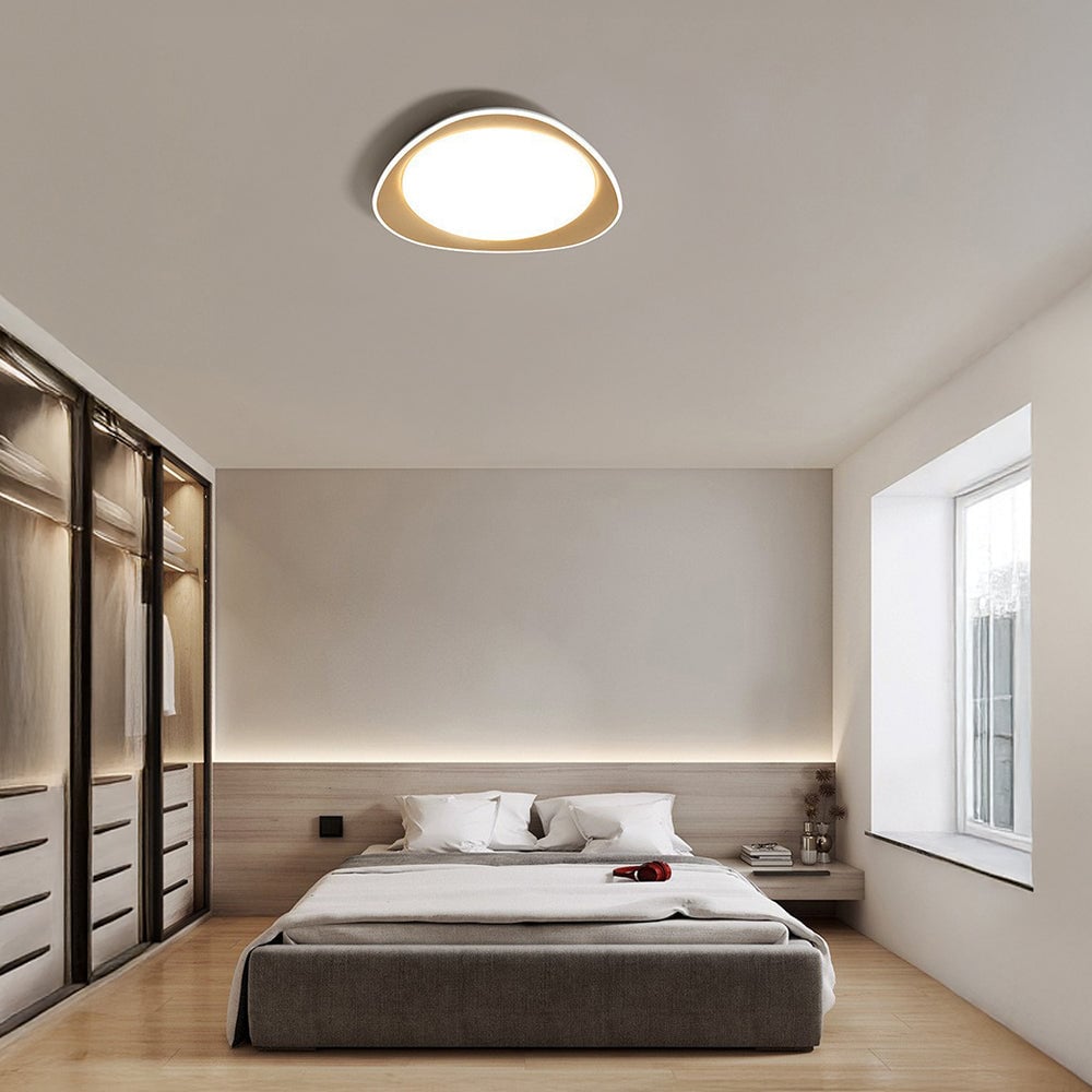 モダンな幾何学模様の調光可能な鉄製リビングルーム用LEDシーリングライト