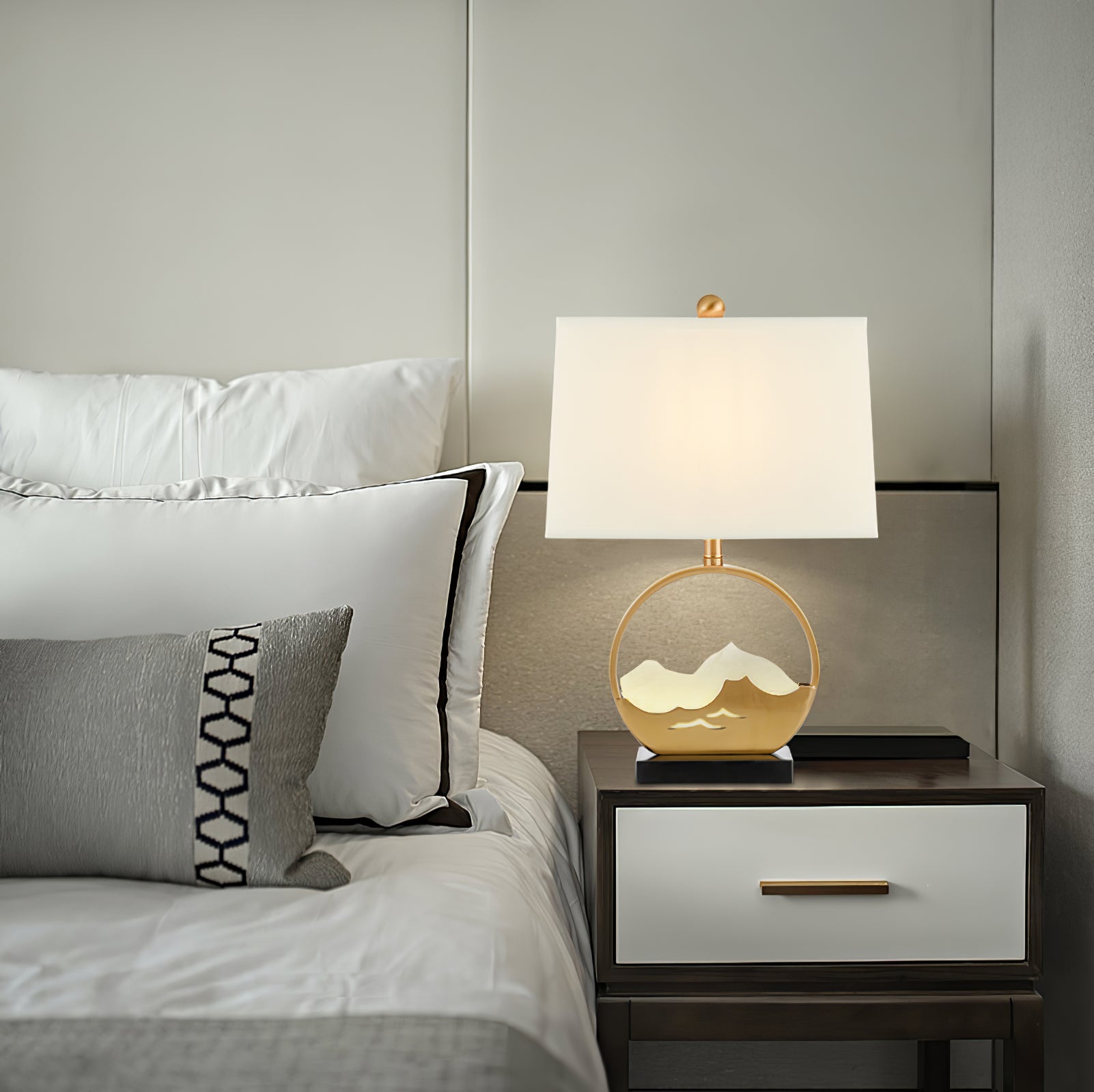 台形大理石デスクライト