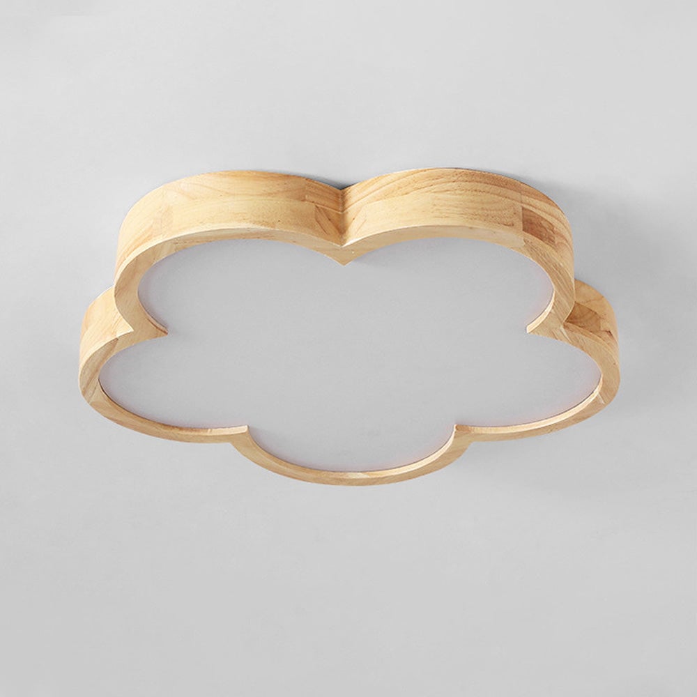 寝室用 Wabi-Sabi ウッドフラワー LED シーリングライト