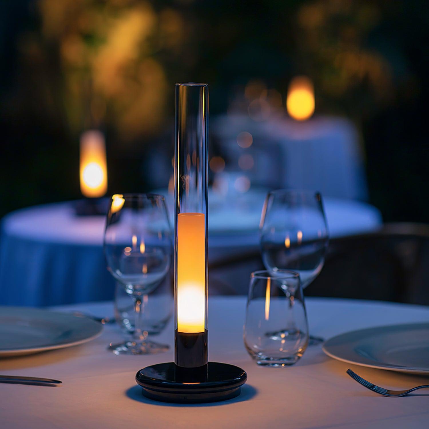 コラム内蔵バッテリーテーブルランプ