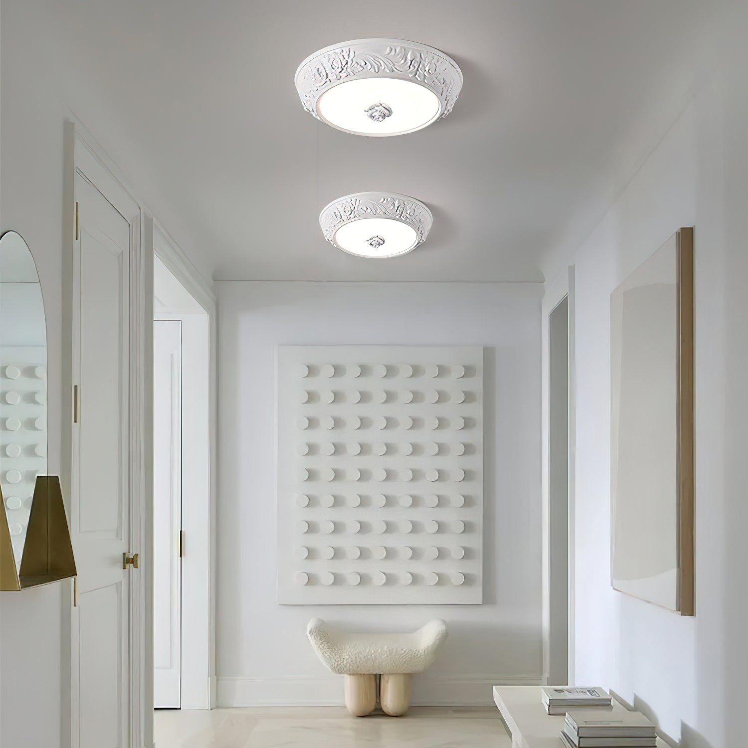 エンボス加工樹脂製シーリングライト