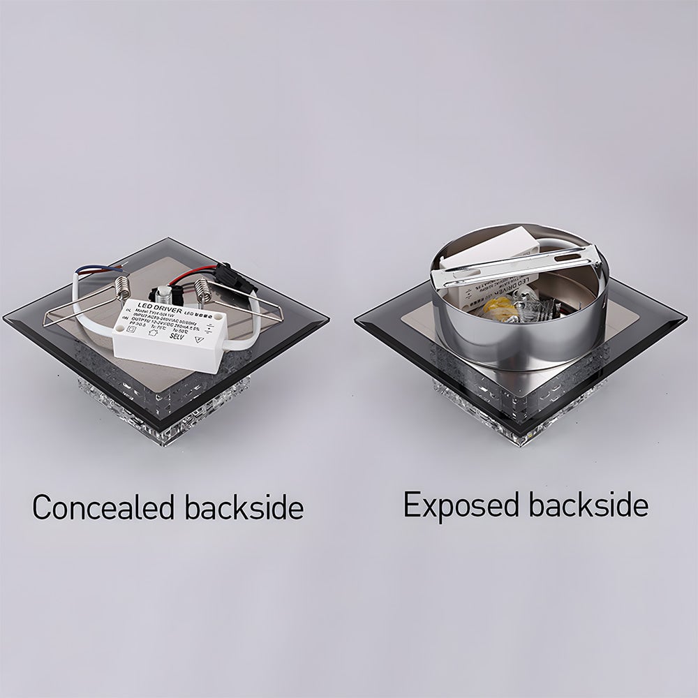 ミニマリストクリスタルブラックLED廊下天井照明