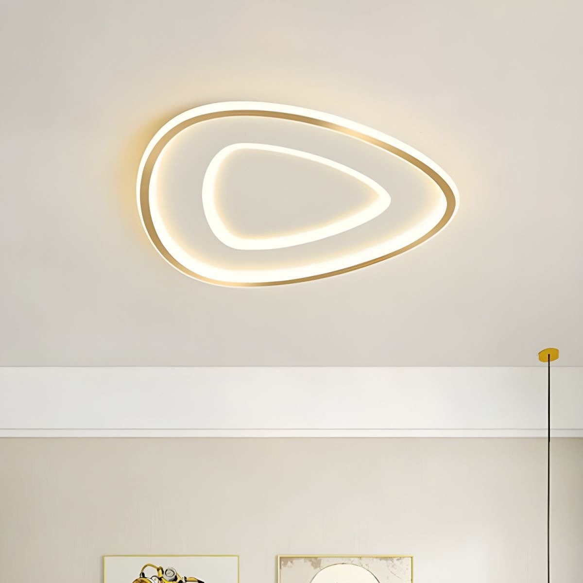 寝室用シンプルデザインメダルLEDシーリングランプ