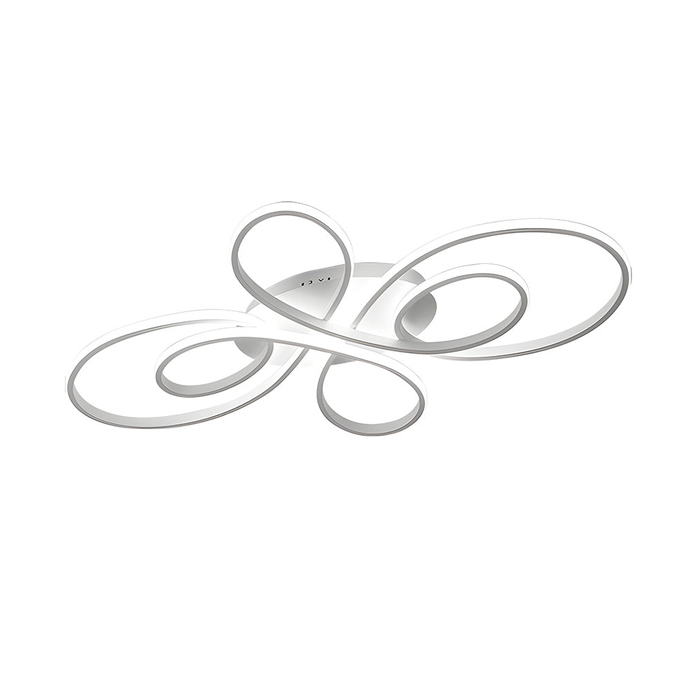 リビングルームに最適な、モダンな雰囲気の弓型メタルLEDシーリングライト