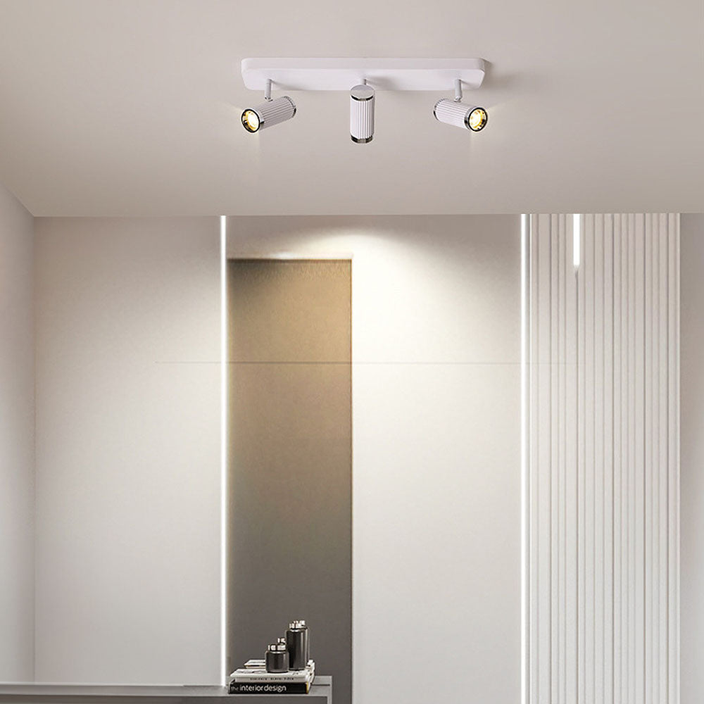 シンプルな金属製の白色LEDトラック照明