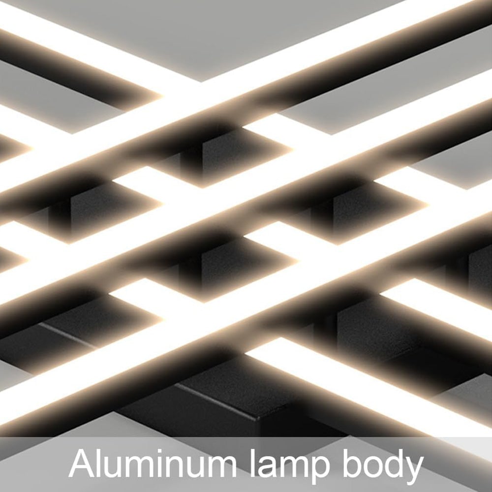 インダストリアルミニマリストアイアンリビングルームセミフラッシュLEDシーリングライト