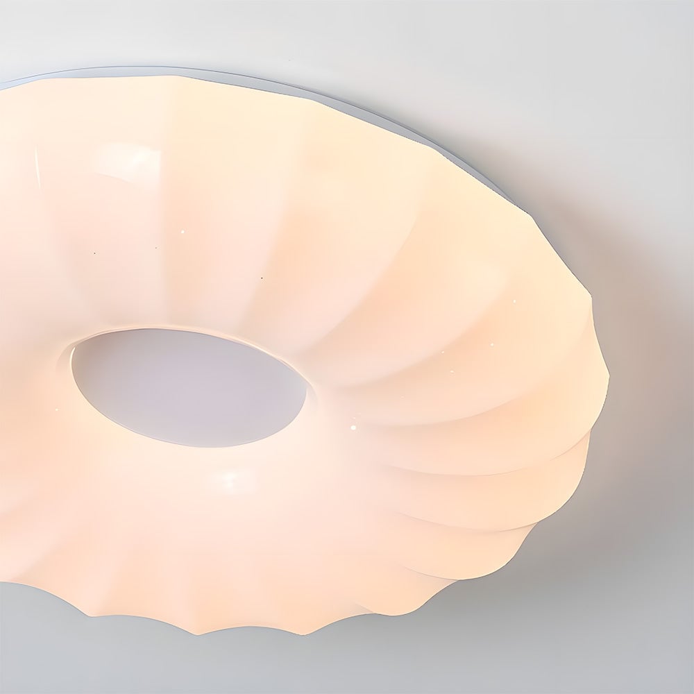 シンプルな住宅用クリーム色フラッシュマウントLEDシーリングライト