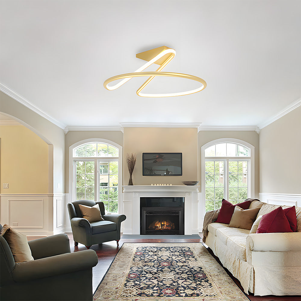 クリエイティブな個性を演出する寝室用LEDシーリングライト