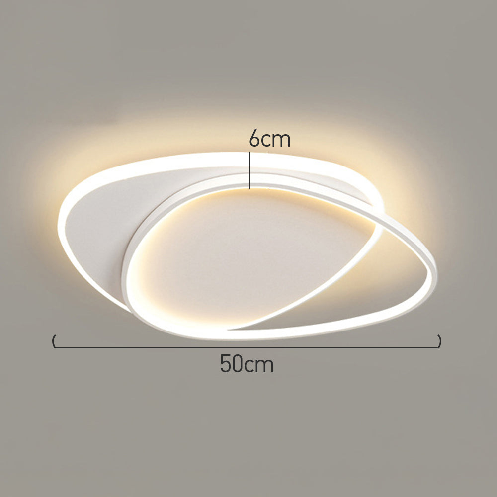 リビングルームに最適な、スタイリッシュで現代的な鉄製フラッシュLEDシーリングライト