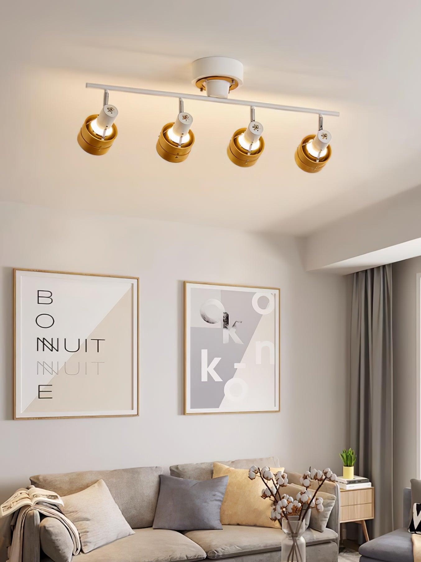 木製調節可能なスポットシーリングランプ