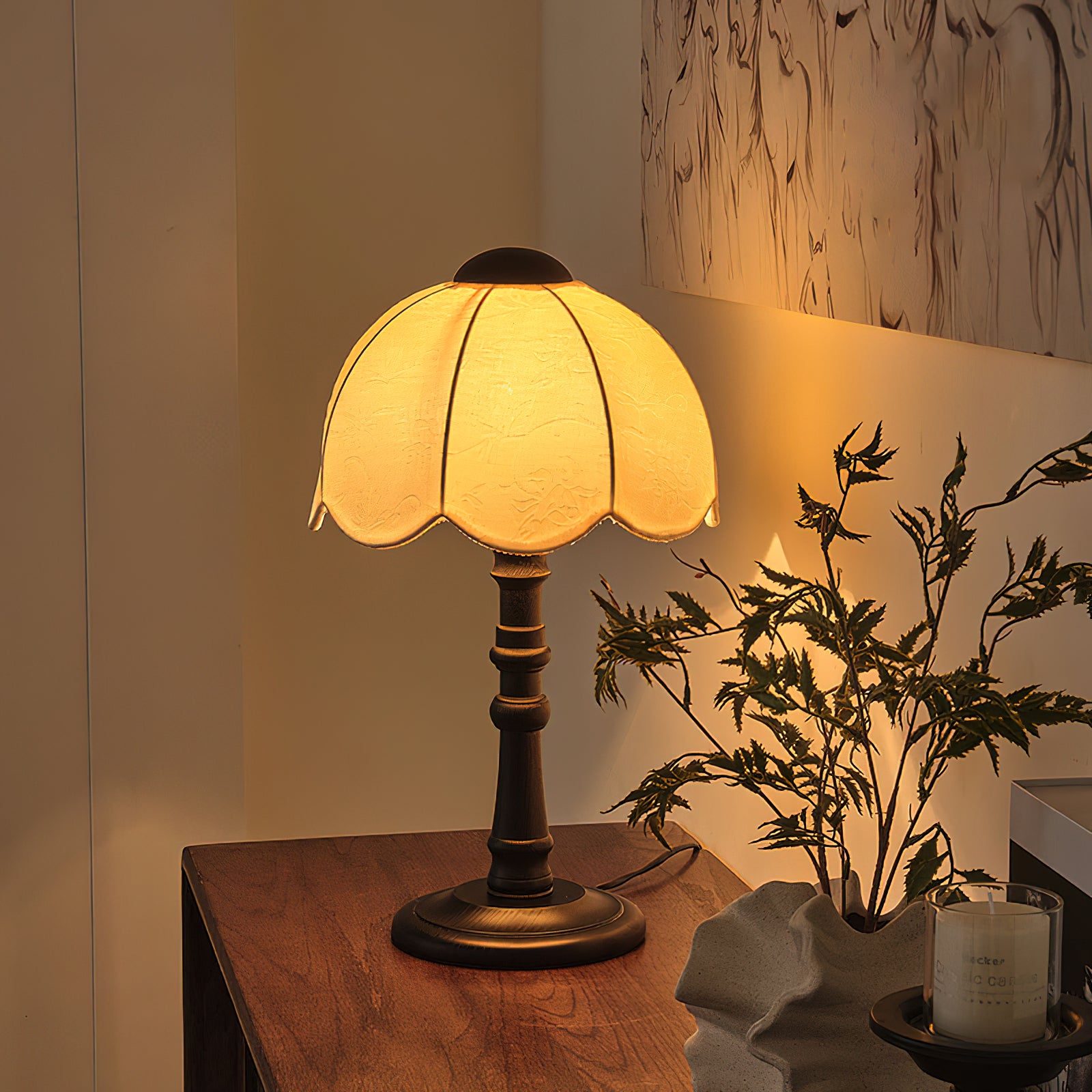 傘レトロテーブルランプ