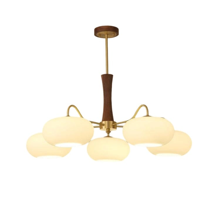 真鍮木製パーシモンシャンデリア