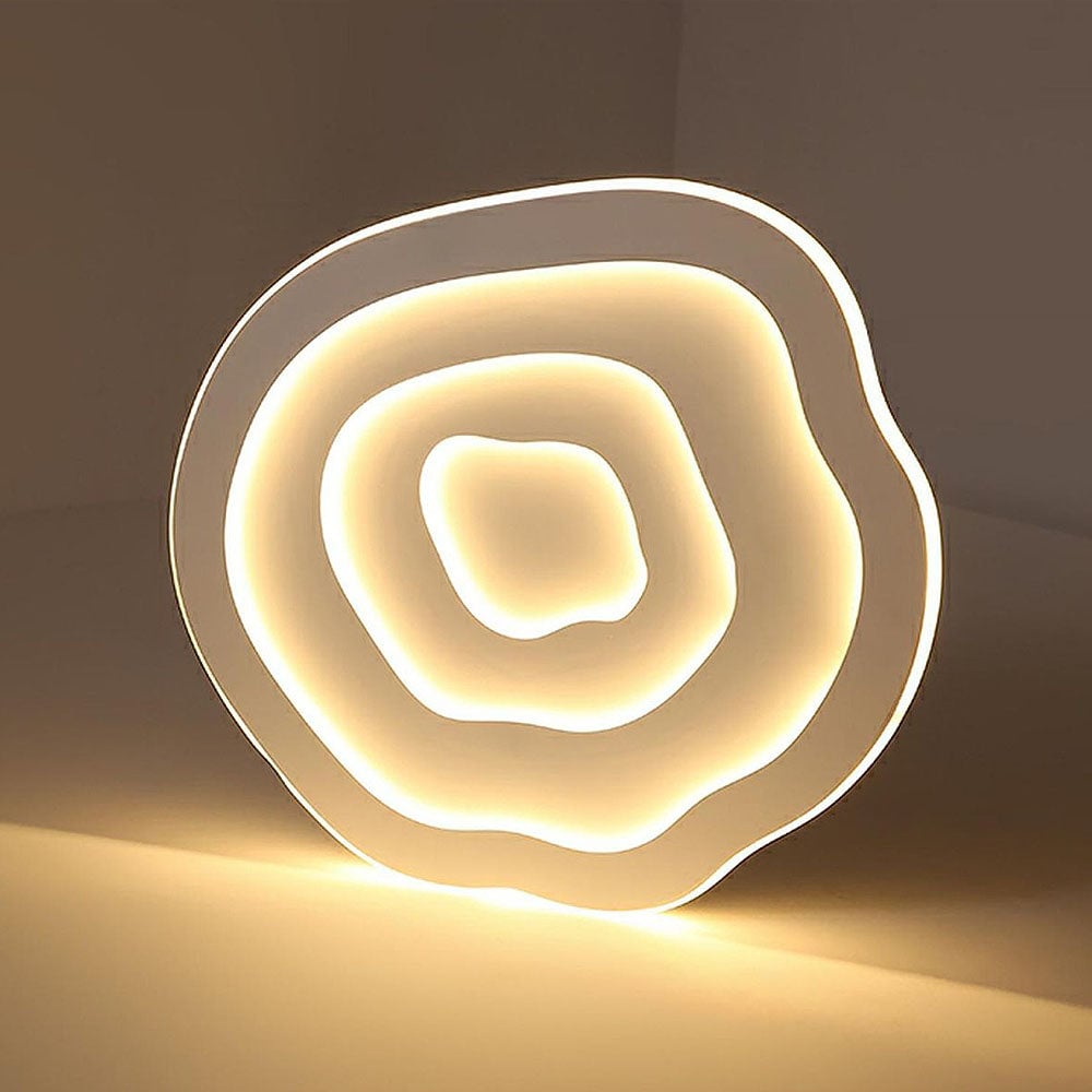 寝室用モダンなホワイトジオメトリLEDシーリングライト