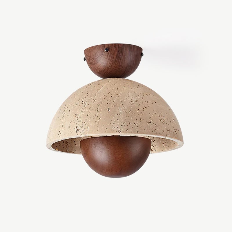 Flowerpot Travertine Ceiling Lamp