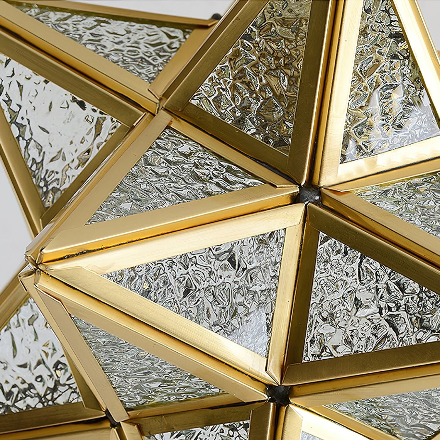 真鍮製五芒星型天井ランプ