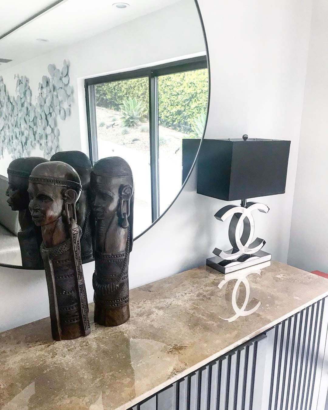 ステンレススチールテーブルライト