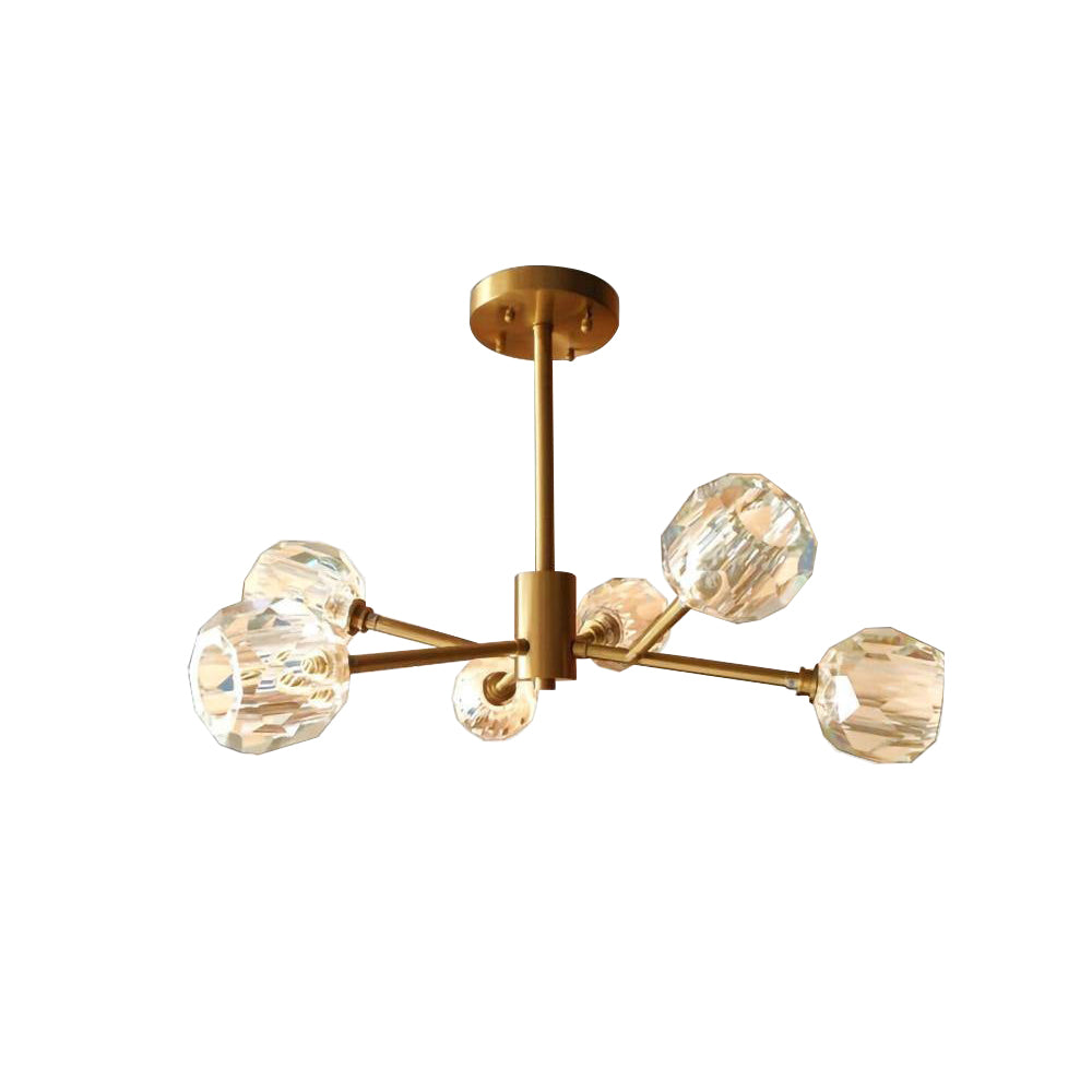 Crystal Ball Round Cluster Chandelier