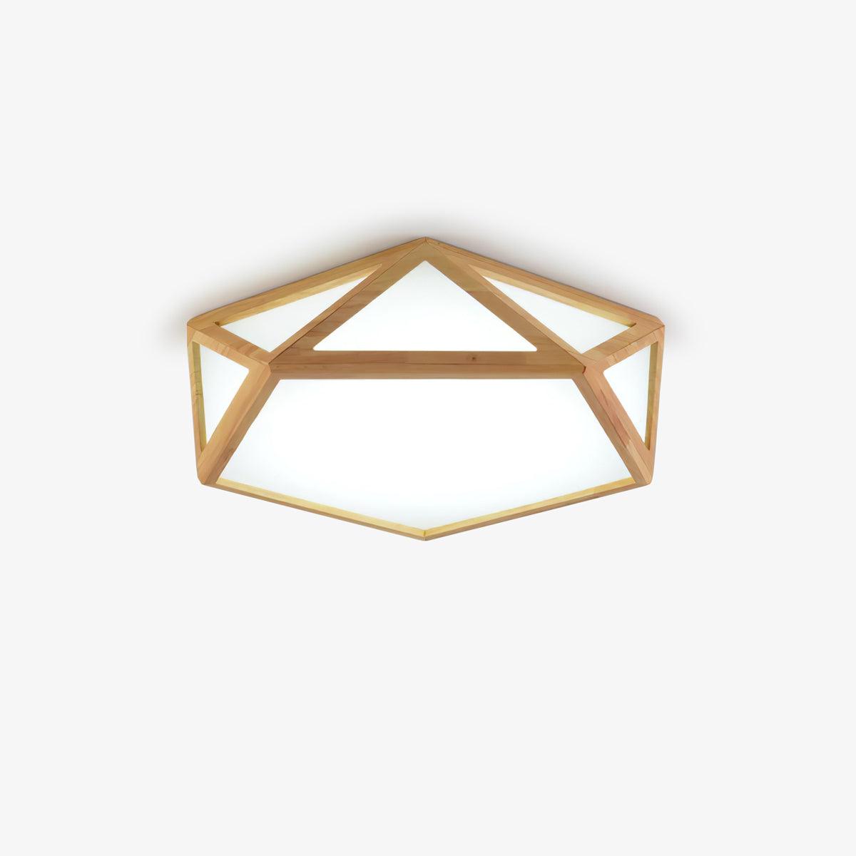 ダイヤモンド木製シーリングランプ