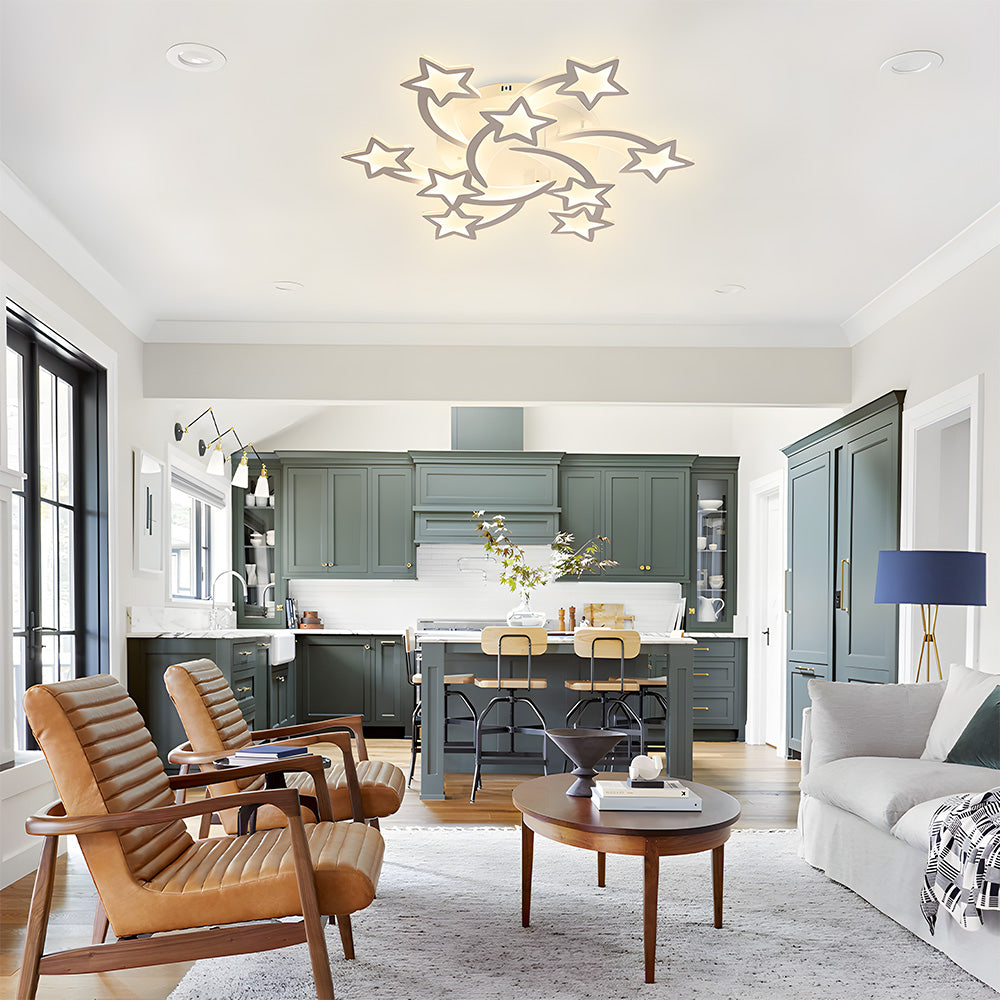 クリエイティブスターデザインリビングルームLEDシーリングライト
