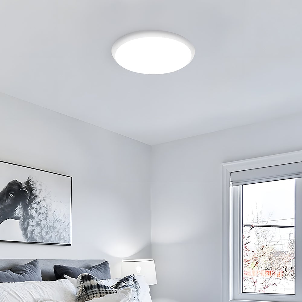 モダンな丸型ホワイトアクリルLEDリビングルーム天井照明