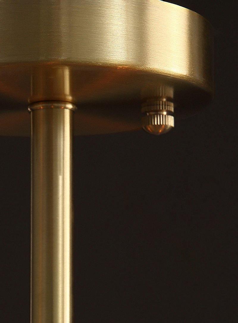 透明ガラスロッド真鍮シャンデリア