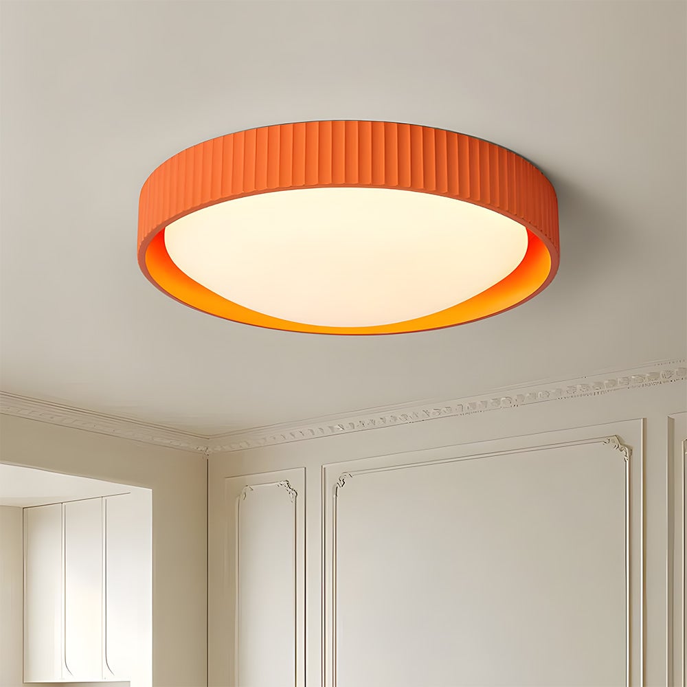 北欧風ラウンド樹脂リビングルームシーリングライト