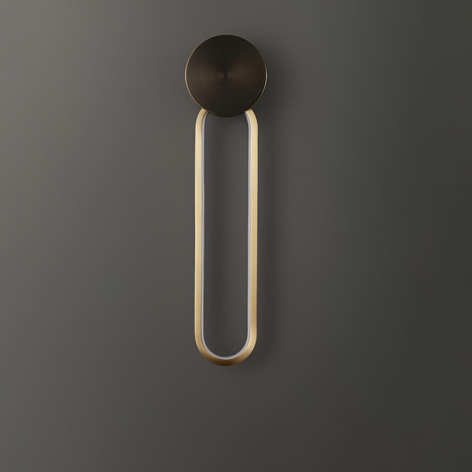 シンプルな楕円形の壁取り付け用燭台