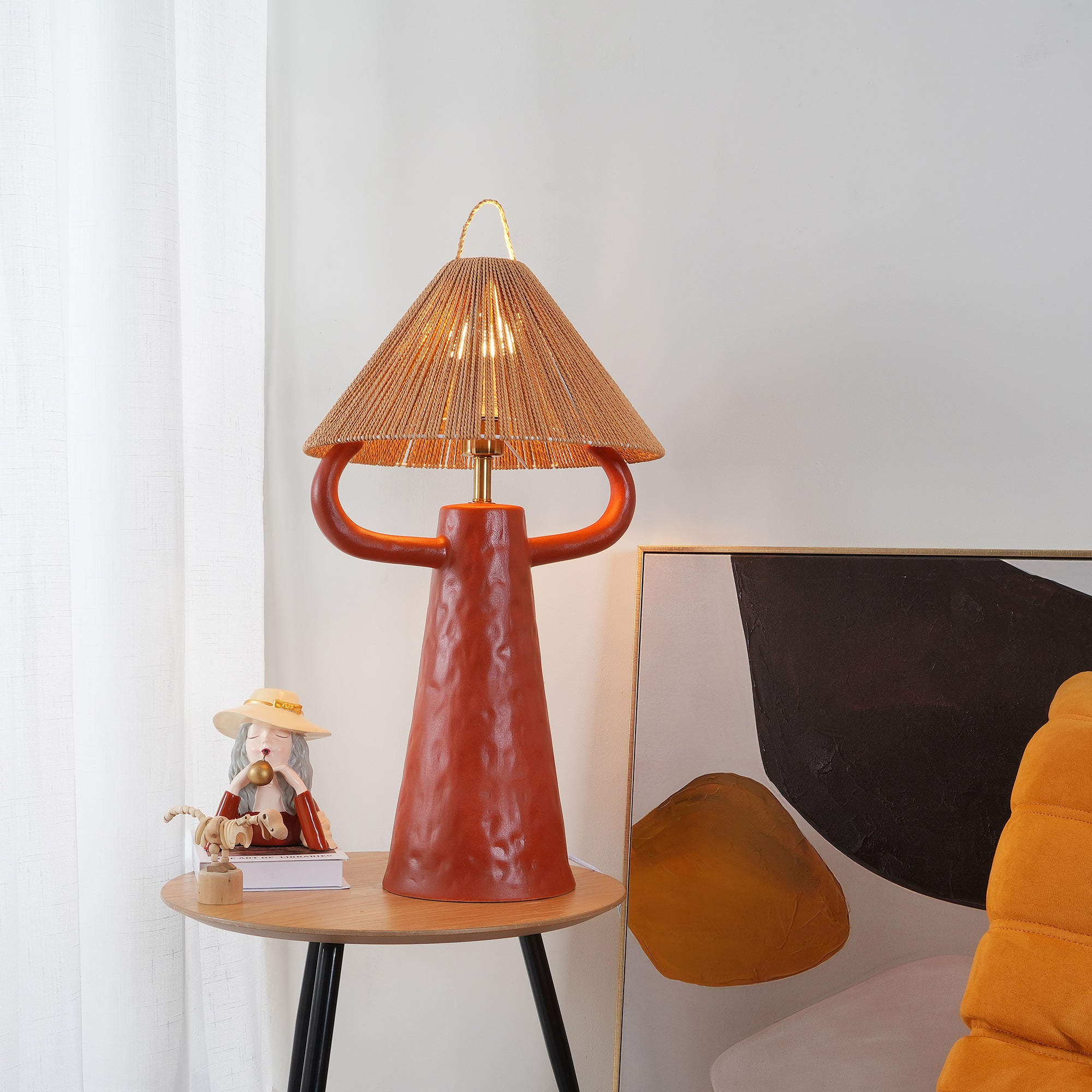 Ceramic Twine Bedroom Table Lamp