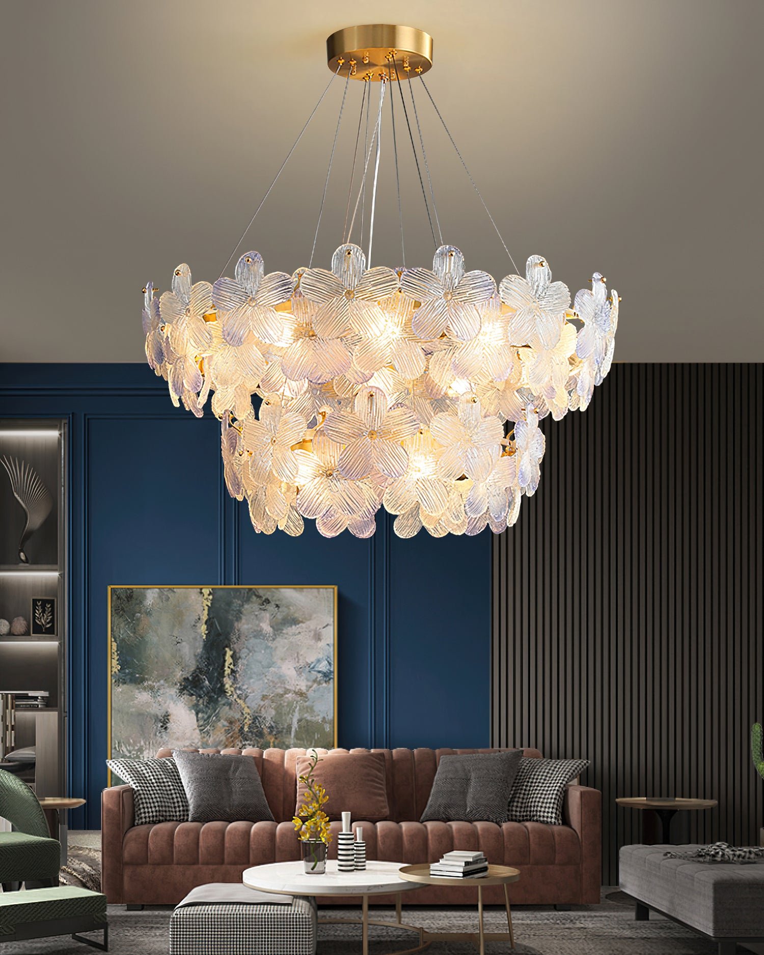 Charlotte Glass Flower Chandelier