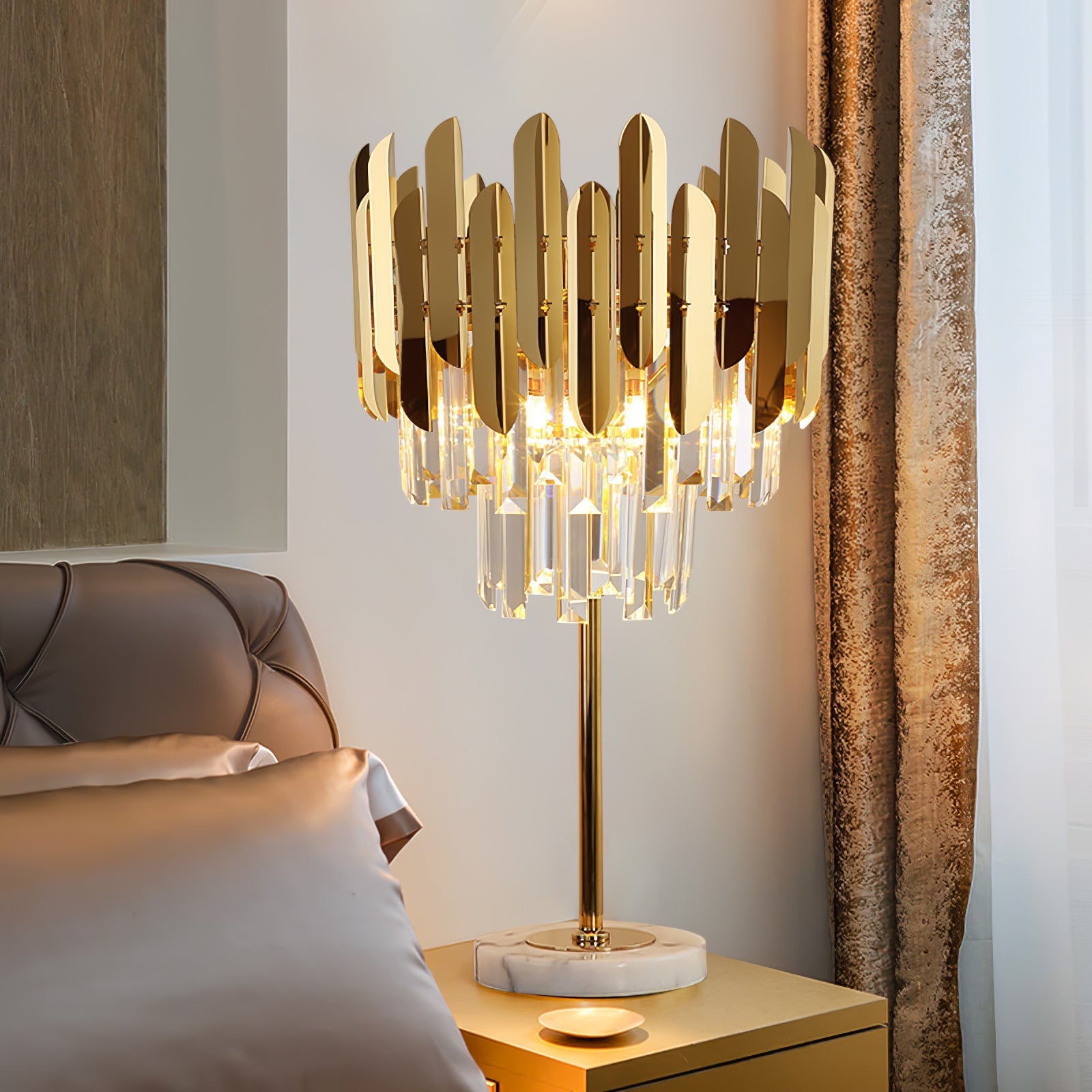 クリスタル マーブル デスクランプ